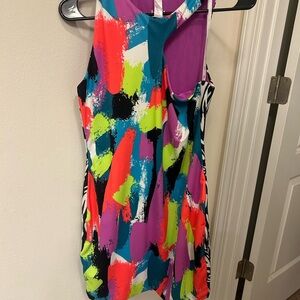 Yitty Zebra Print Colorblock Bodycon Mini Dress XL